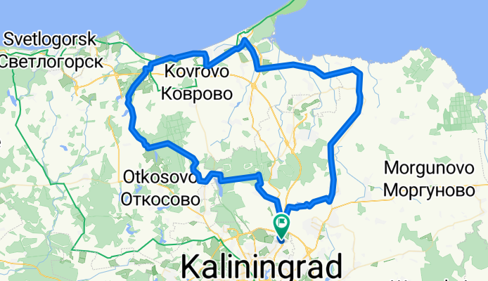 Калининград - оз.Узкое - Непонятные тропы - Куликово - Зеленоградск - Некрасово - Рассвет - Калининград