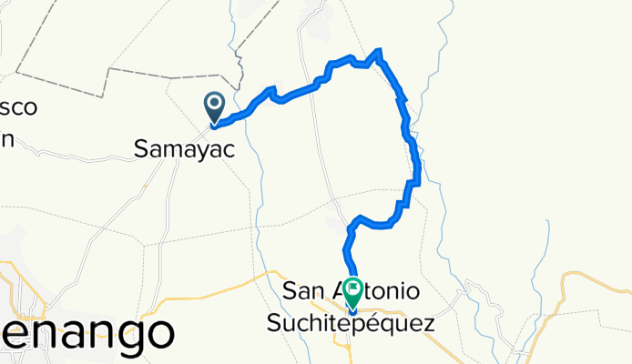 De HGPW+VF9, San Pablo Jocopilas a GHQM+GMG, San Antonio Suchitepéquez