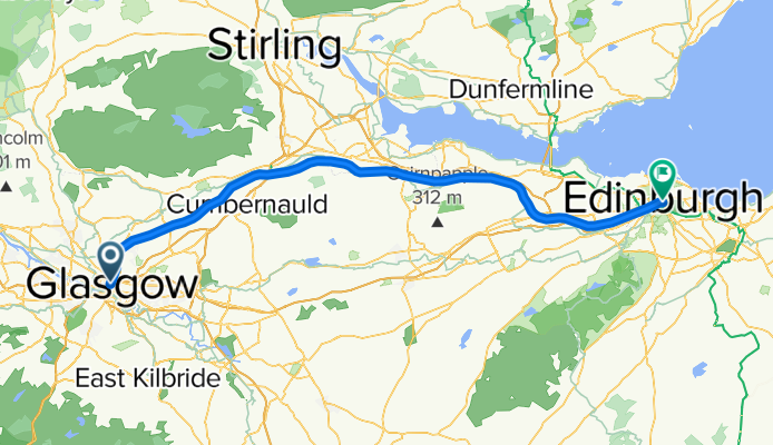 Route from Bath St, Glasgow