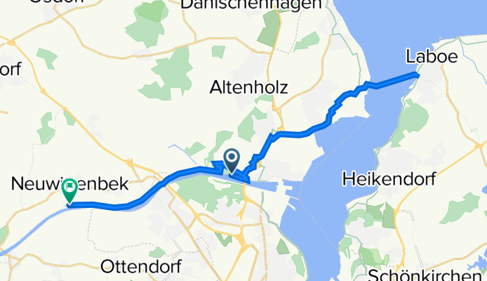 Laboe mit Fähre zum NOK bis Kanalgarten in Neuwittenbek