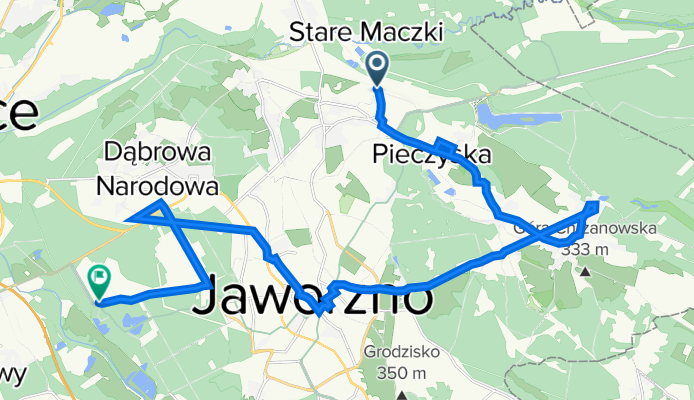 Szczakowa Dworzec PKP, Jaworzno do Elektrownia Zespół Szkół (390), Jaworzno