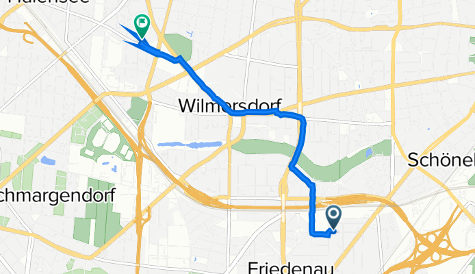 Hähnelstraße 19, Berlin nach Westfälische Straße 16, Berlin