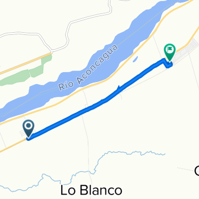Route from Ruta 60 CH, Panquehue