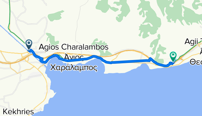 Palaia Ethniki Odos Athinon-Patron, Gefyra Isthmoy 脿 Agiou Georgiou, Agioi Theodoroi