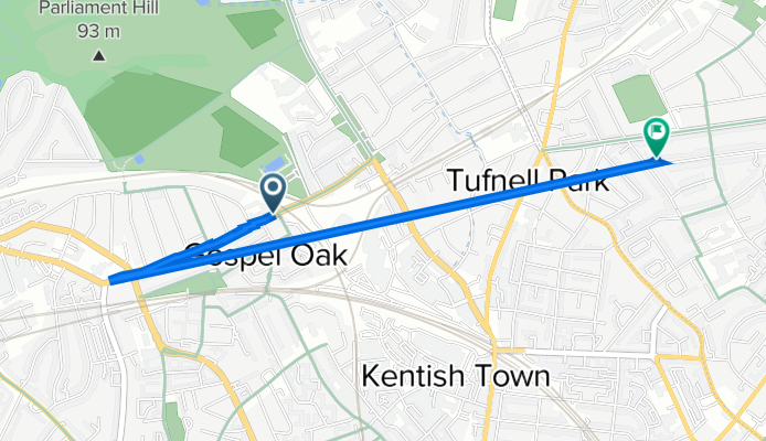 Gordon House Road 5A to Saint George's Avenue 124A