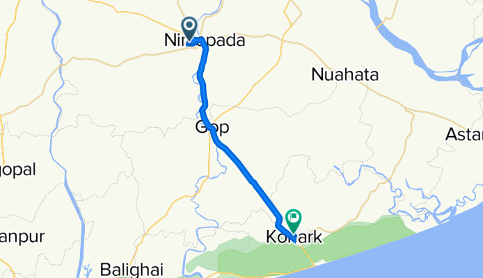 3X5W+9G3, Nimapada to V3RR+RQG, Konark