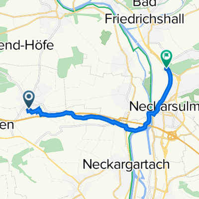 Ringstraße 33, Heilbronn nach Tor 10 AUDI AG, Neckarsulm