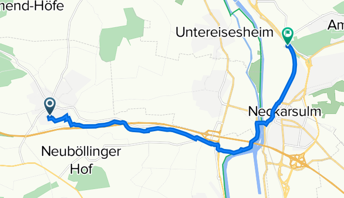 Ringstraße 33, Heilbronn nach Tor 10 AUDI AG, Neckarsulm