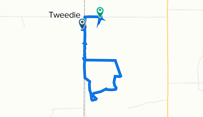 Route to 662 Tweedie Rd, Blanchard