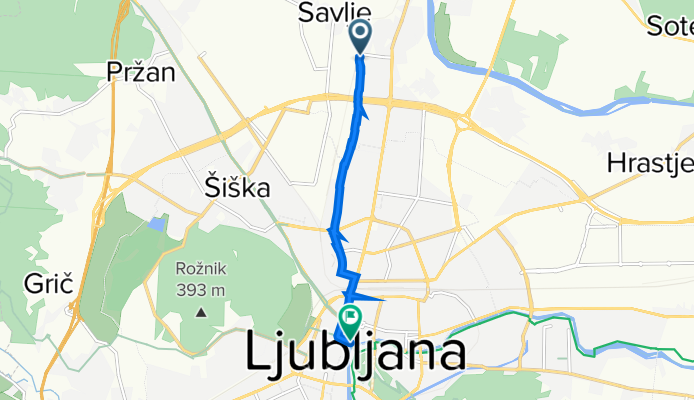 Bratovševa ploščad 38 to Prešernov trg 1