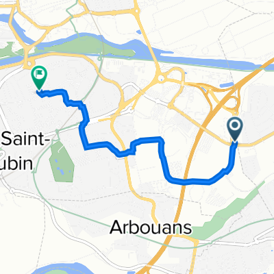 Rue Jacques Foillet, Montbéliard à 19 Rue du Petit Chênois, Montbéliard