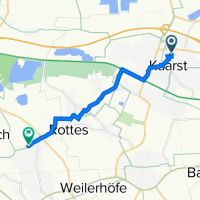 Cusanusstraße 13, Kaarst nach Ginsterweg 1, Korschenbroich