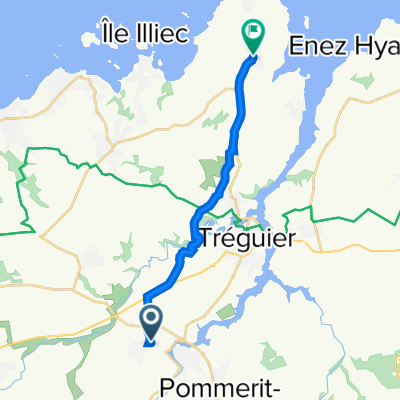 De Route du Moulin de la Flèche 3, Langoat à Hent Sant Gonéry 51, Plougrescant