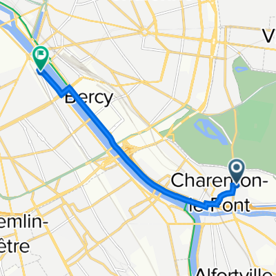 4bis Rue Edmond Nocard, Saint-Maurice à 72 Avenue Pierre Mendès France, Paris