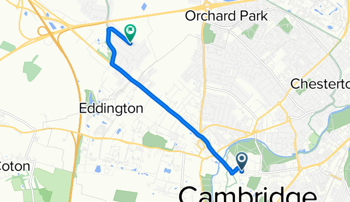 9 Malcolm St, Cambridge to 261 Wellbrook Way, Cambridge