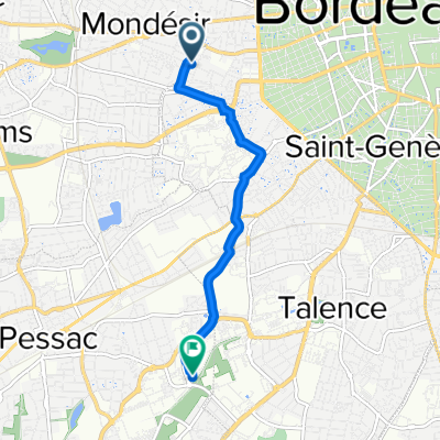 Itinéraire à partir de 55 Rue Paul Courteault, Bordeaux