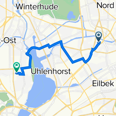 Maurienstraße 3, Hamburg nach Turmweg 2, Hamburg