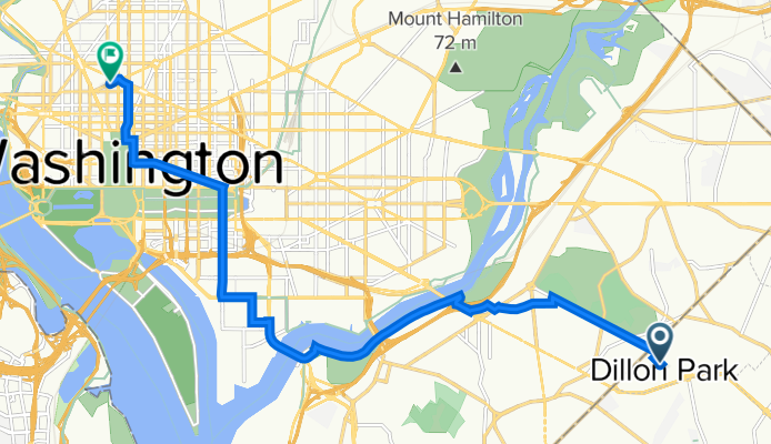 1701–1799 Billings Ave, Capitol Heights to 1615 Rhode Island Ave NW, Washington