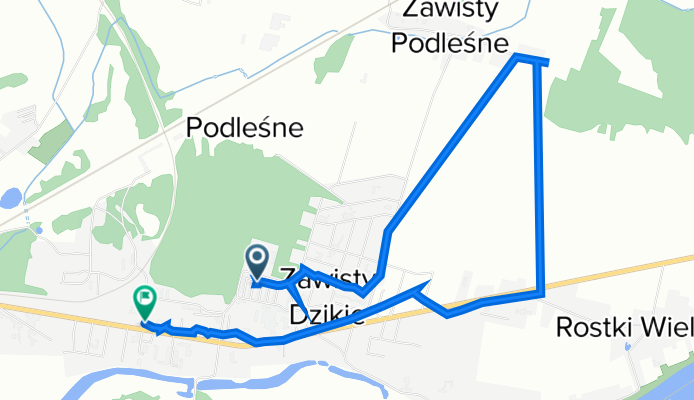 Leśna 24, Małkinia Górna do Nurska 33, Zawisty Dzikie