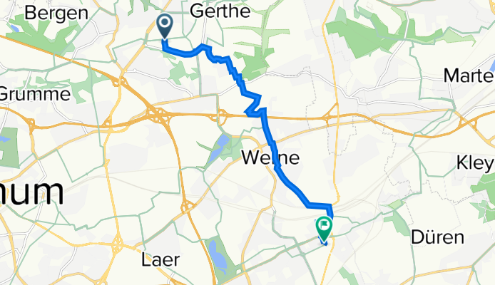 An der Salzstraße, Bochum nach Ovelackerstraße 1, Bochum