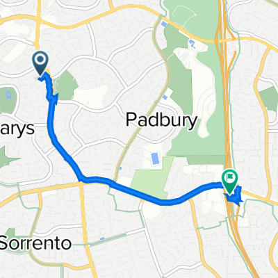 Route from 42 Taylor Way, Hillarys