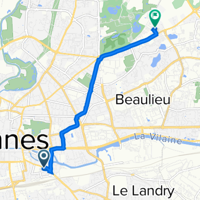74 Rue Saint-Hélier, Rennes à 8 Rue de Jouanet, Rennes