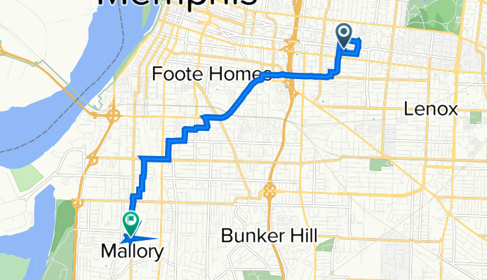 1509 Madison Ave, Memphis to 1727 Florida St, Memphis