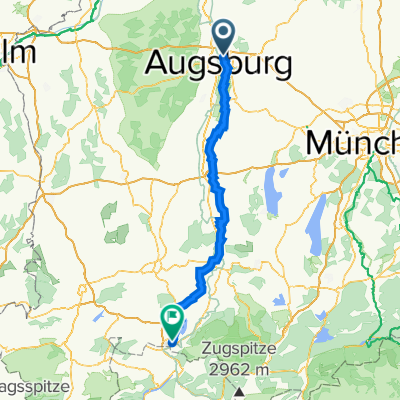 Königsberger Straße 128, Augsburg nach Füssen