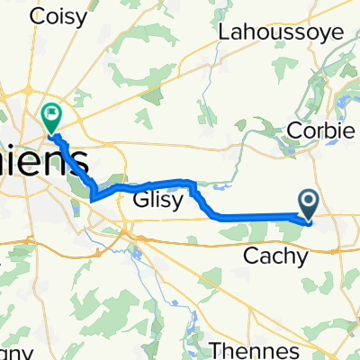 Chemin de l'Aventure, Villers-Bretonneux à 7 Rue Anne Frank, Rivery