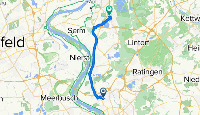 Reiherweg 26–28, Düsseldorf nach Zum Walkmüller 6, Duisburg