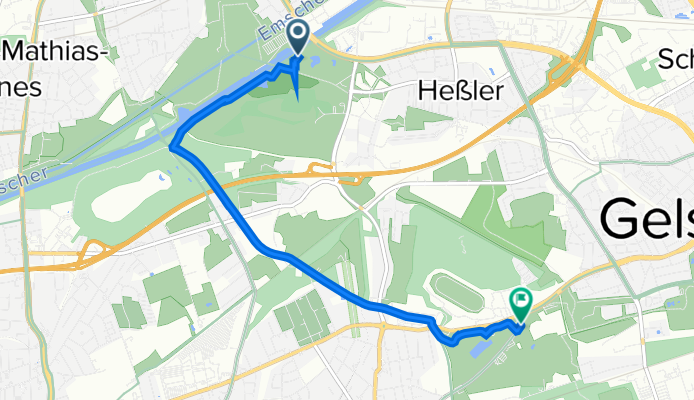 Eggemannstraße 51, Gelsenkirchen nach Feldmarkstraße 201, Gelsenkirchen