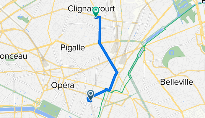11Bis Rue Bachaumont, Paris à 23 Rue Eugène Sue, Paris