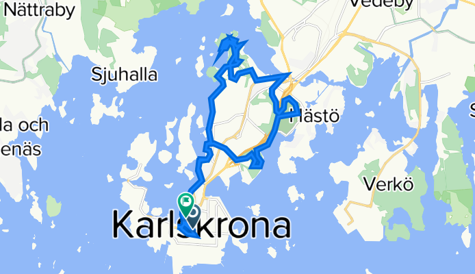 Borgmästaregatan 16, Karlskrona to Stora Möllebacksgränd 9C, Karlskrona