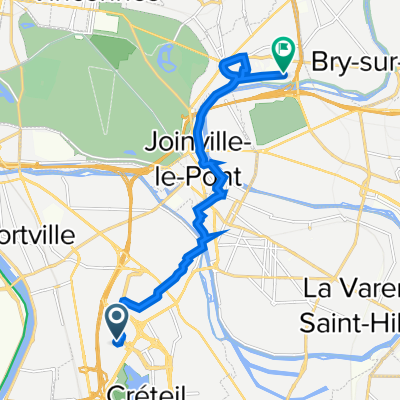 9 Allée Marcel Pagnol, Créteil à 6bis Rue du Port, Nogent-sur-Marne