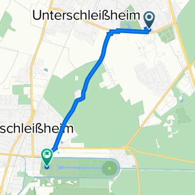 Josefastraße 4, Unterschleißheim nach Max-Emanuel-Platz, Oberschleißheim