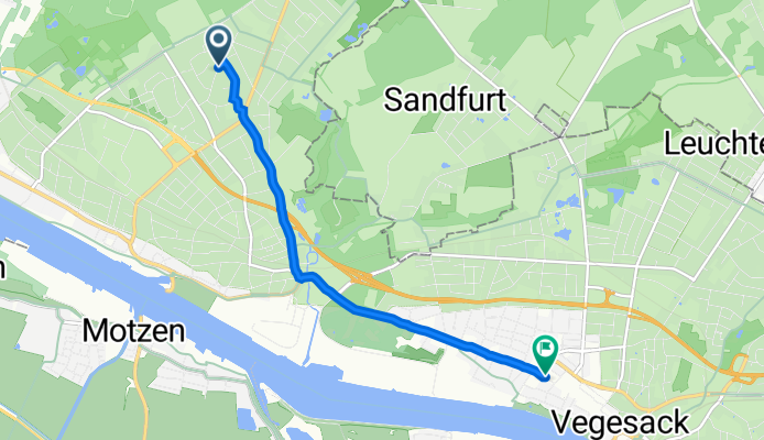 Vorberger Straße 44, Bremen nach Gerhard-Rohlfs-Straße 43, Bremen