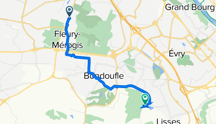 1 Rue de l'Essonne, Fleury-Mérogis à 6 Rue Léonard de Vinci, Lisses