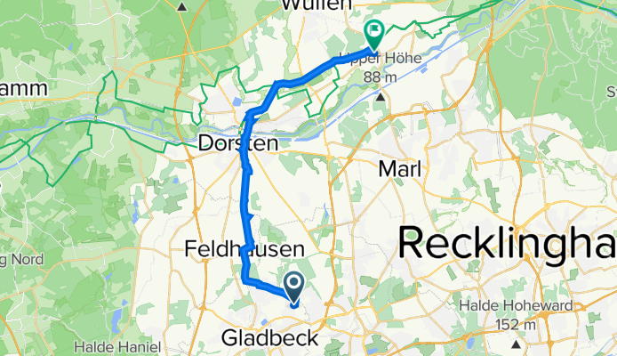 Bosslerweg 11, Gladbeck nach Kusenhorster Straße 24, Haltern am See