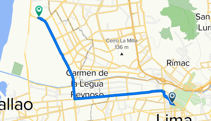 De Jirón Quilca 263, Cercado de Lima a Pasaje Arequipa 129, Callao