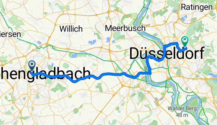 Niederlande Radtour Tag 4 - Von Mönchengladbach nach Düsseldorf