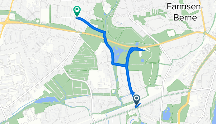 Traberweg 1, Hamburg nach Mispelweg 15, Hamburg