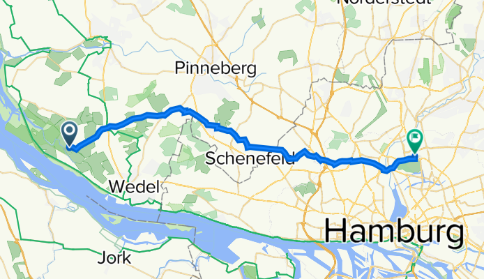 Op de Weid 15, Hetlingen nach Überseering 13, Hamburg