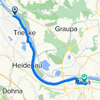 Berthold-Haupt-Straße 130, Dresden nach Doktor-Wilhelm-Külz-Straße 13, Pirna