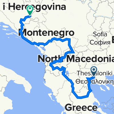 Thessaloniki to Sarajevo