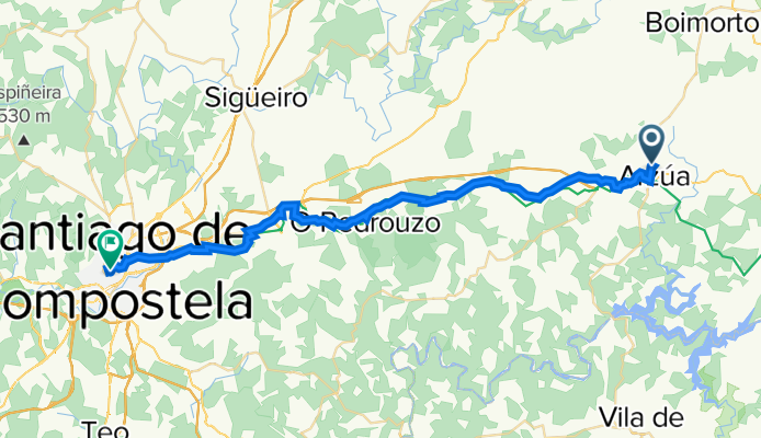 De Camiño do Norte 55, Arzúa a Rúa do Vilar 14, Santiago de Compostela