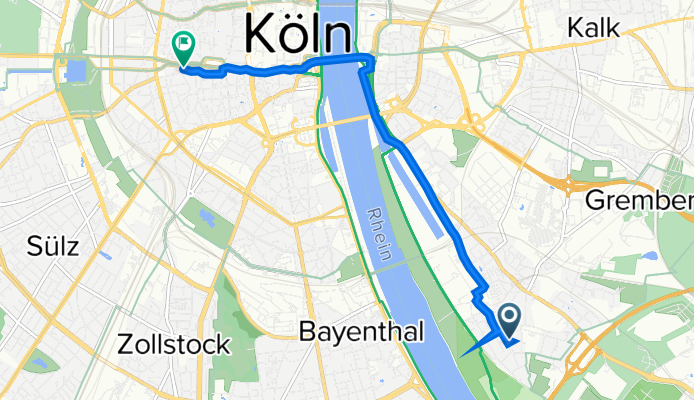 Am Kielshof 17, Köln nach Hahnenstraße 37, Köln