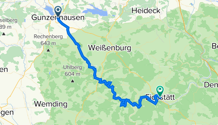 Gunzenhausen nach Eichstätt