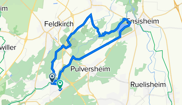2 Rue de l'Eau qui Court, Staffelfelden à 9 Rue des Trois Mousquetaires, Wittelsheim