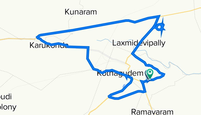 India, Kothagudem to GJRJ+RCF, Kothagudem
