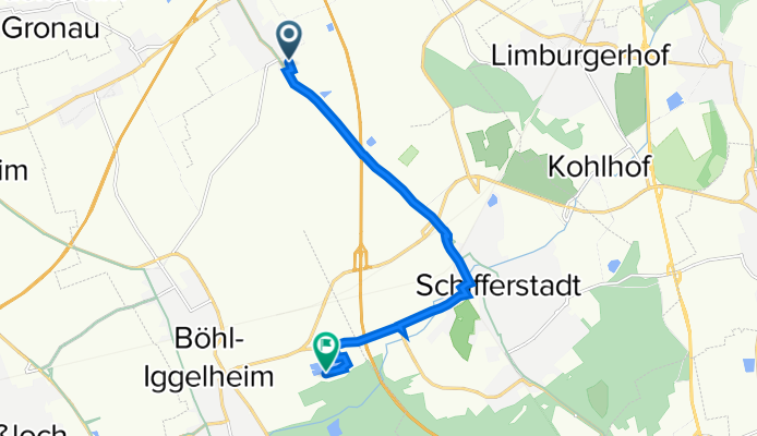 Blökstraße 20, Dannstadt-Schauernheim nach Straße ohne Straßennamen, Böhl-Iggelheim